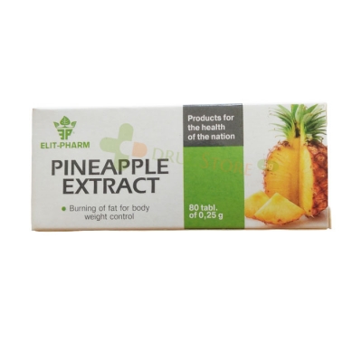 ЕЛИТ-ФАРМ ЕКСТРАКТ ОТ АНАНАС (БРОМЕЛАИН) таблетки 80 броя / ELIT-PHARM PINEAPPLE EXTRACT (BROMELAIN)