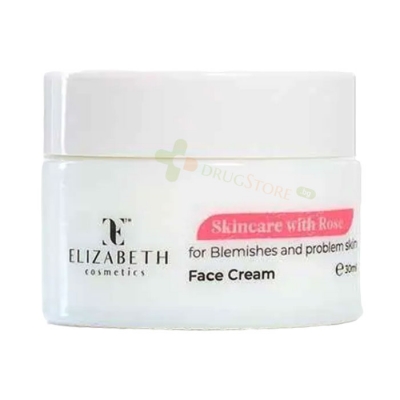 ЕЛИЗАБЕТ КОЗМЕТИКС КРЕМ ЗА ЛИЦЕ С РОЗА 30 мл / ELIZABETH COSMETICS SKINCARE WITH ROSE FACE CREAM