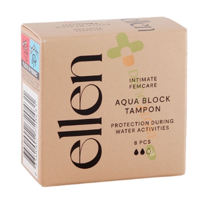 ЕЛЛЕН СПОРТНИ ТАМПОНИ АКВАБЛОК 8 броя / ELLEN AB SPORT TAMPONS AQUA BLOCK