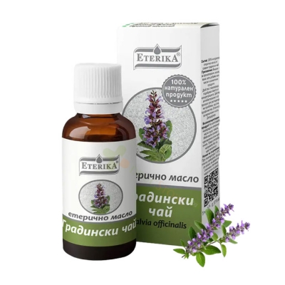 ЕТЕРИКА ЕТЕРИЧНО МАСЛО ОТ ГРАДИНСКИ ЧАЙ 5 мл / ETERIKA SALVIA OFFICINALIS OIL