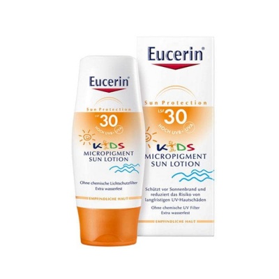 ЕУСЕРИН СЛЪНЦЕЗАЩИТЕН ЛОСИОН ЗА ДЕЦА С МИКРОПИГМЕНТИ SPF 30 150 мл. /EUCERIN SPF 30 SUN PROTECT DRY SCIN LOTION