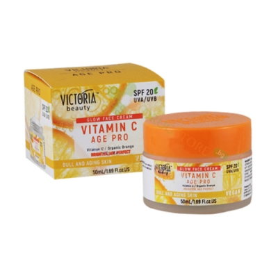ЕЙДЖ ПРО КРЕМ ЗА ЛИЦЕ С ВИТАМИН C SPF20 50 мл / VICTORIA BEAUTY AGE PRO GLOW FACE CREAM WITH VITAMIN C SPF20 