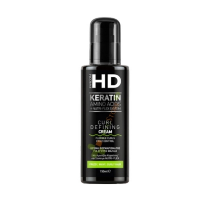 ФАРКОМ HD КРЕМ ЗА ОФОРМЯНЕ НА КЪДРИЦИ 150 мл / FARCOM HD KERATIN AMINO ACID + NUTRI-FLEX SYSTEM CURL DEFINING CREAM