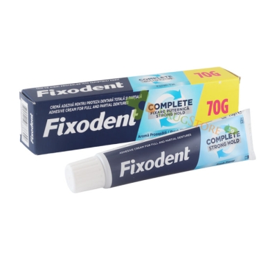 ФИКСОДЕНТ КЪМПЛИЙТ СТРОНГ ХОЛД ФРЕШ фиксиращ крем за протези 70 г / PROCTER & GAMBLE FIXODENT COMPLETE STRONG HOLD FRESH FLAVOUR