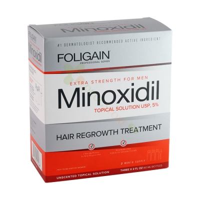 ФОЛИГЕЙН N5 ФОРМУЛА ПРОТИВ КОСОПАД ЗА МЪЖЕ флакон 60 мл. 3 броя / FOLIGAIN N5 5 % MINOXIDIL HAIR REGROWTH TREATMENT for MEN