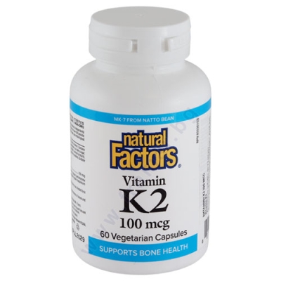 НАТУРАЛ ФАКТОРС ВИТАМИН К2 100 мкг капсули 60 броя / NATURAL FACTORS VITAMIN K2
