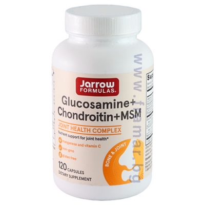 ГЛЮКОЗАМИН, ХОНДРОИТИН И МСМ капсули 120 броя / JARROW FORMULAS GLUCOSAMINE, CHONDROITIN AND MSM