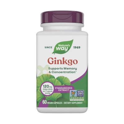 ГИНКО БИЛОБА + ГОТУ КОЛА капсули 60 броя / NATURE'S WAY GINKGO 