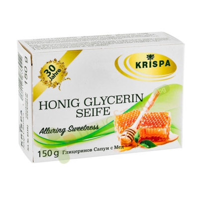 ГЛИЦЕРИНОВ САПУН КРИСПА С МЕД 150 г / KRISPA GLYCERIN SOAP KRISPA WITH HONEY 