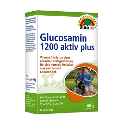 ГЛЮКОЗАМИН 1200 мг С ХОНДРОИТИН капсули 60 броя / SUNLIFE GLUCOSAMINE 1200 mg WITH CHONDROITIN 