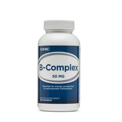 ВИТАМИН B КОМПЛЕКС капсули 50 мг. 100 броя / GNC VITAMIN B COMPLEX