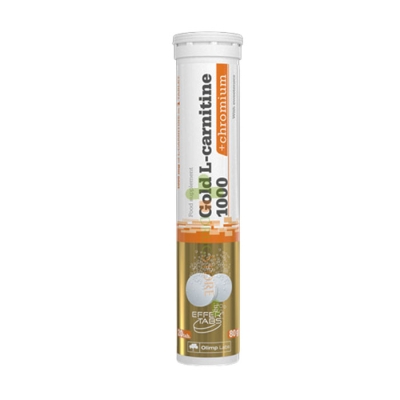 ГОЛД L-КАРНИТИН + ХРОМ ефервесцентни таблетки 20 броя / OLIMP LABS GOLD L-CARNITINE + CHROMIUM