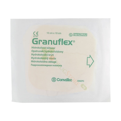 ГРАНУФЛЕКС ХИДРОКОЛОИДНА ПРЕВРЪЗКА 10 см / 10 см 1 брой / CONVATEC GRANUFLEX HYDROCOLLOID DRESSING