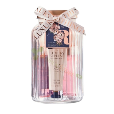ГРЕЙС КОЛ КОМПЛЕКТ РОЗА И БОЖУР В СТЪКЛЕН БУРКАН / GRACE COLE GIFT SET VELVET ROSE & PEONY IN A GLASS JAR