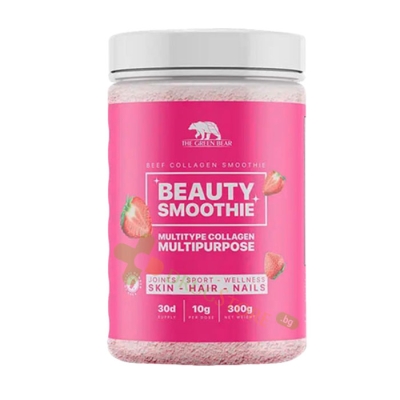 ГРИЙН БЕАР БЮТИ СМУТИ ЯГОДА 300 г / THE GREEN BEAR BEAUTY SMOOTHIE STRAWBERRY