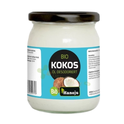 ХАНОЖУ БИО КОКОСОВО МАСЛО (ДЕЗОДОРИРАНО) 500 мл / HANOJU BIO COCONUT (DEODORIZED) 