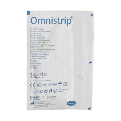 ХАРТМАН СТЕРИЛНА ЛЕНТА ОМНИСТРИП 6 мм х 101 мм 10 броя / HARTMANN OMNISTRIP ADHESIVE WOUND CLOSURE STRIPS