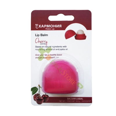ХАРМОНИЯ БАЛСАМ ЗА УСТНИ ТОПЧЕ С АРОМАТ НА ЧЕРЕША 6.9 г / HARMONIA LIP BALM BALL CHERRY 