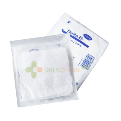 ХАРТМАН КОМПРЕС СТЕРИЛУКС СТЕРИЛЕН МАРЛЕН, 8 ДИПЛИ, 17 НИШКИ 5 / 5 см 2 броя / HARTMANN STERILUX.ES COMPRESS 5 cm / 5 cm 