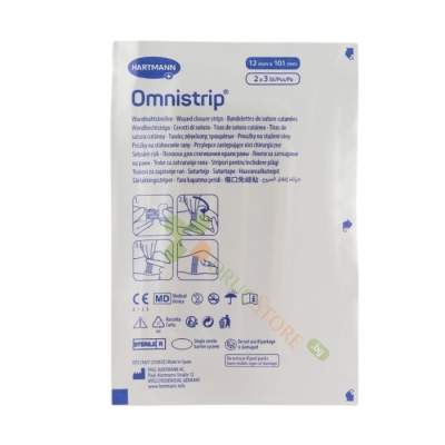 ХАРТМАН СТЕРИЛНА ЛЕНТА ОМНИСТРИП 12 мм/101 мм 6 броя / HARTMANN OMNISTRIP ADHESIVE WOUND CLOSURE STRIPS 12 mm/101 mm