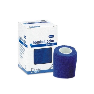 ХАРТМАН ИДЕАЛАСТ ЕЛАСТИЧЕН КОХЕЗИВЕН БИНТ СИН 8 см. х 4 м. / HARTMANN COLOUR COHESIVE BANDAGE BLUE