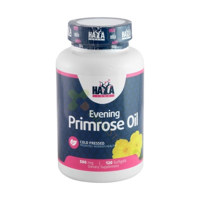 ХАЯ ЛАБС МАСЛО ОТ ВЕЧЕРНА ИГЛИКА дражета 500 мг 120 броя / HAYA LABS EVENING PRIMROSE OIL