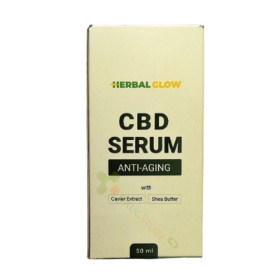 ХЕРБАЛ ГЛОУ CBD СЕРУМ ЗА ЛИЦЕ ПРОТИВ СТАРЕЕНЕ 50 мл / HERBAL GLOW CBD SERUM ANTI-AGE