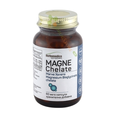 МАГНЕ ХЕЛАТЕ капсули 60 броя / HERBAMEDICA MAGNE CHELATE