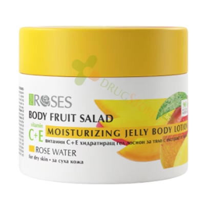 ХИДРАТИРАЩ ГЕЛ ЛОСИОН ЗА ТЯЛО FRUIT SALAD С ВИТАМИНИ C + Е 200 мл / NATURE OF AGIVA ROSES BODY FRUIT SALAD MOISTURIZING JELLY BODY LOTION 