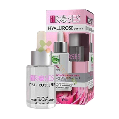 ХИДРАТИРАЩ И ИЗГЛАЖДАЩ СЕРУМ 30 мл / NATURE OF AGIVA ROSES HYALUROSE HYALURONIC DROP SERUM 