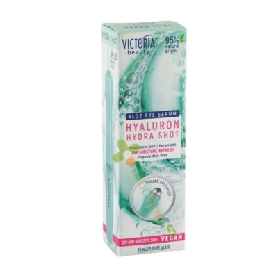  ХИДРАТИРАЩ СЕРУМ ЗА ОКОЛООЧЕН КОНТУР С АЛОЕ ВЕРА 15 мл / VICTORIA BEAUTY HYALURON HYDRA SHOT ALOE EYE SERUM 