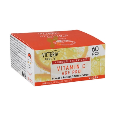 ХИДРОГЕЛ ПАЧОВЕ ЗА ОЧИ ЕЙДЖ ПРО С ВИТАМИН C 60 броя / VICTORIA BEAUTY VITAMIN C AGE PRO HYDROGEL EYE PATCHES