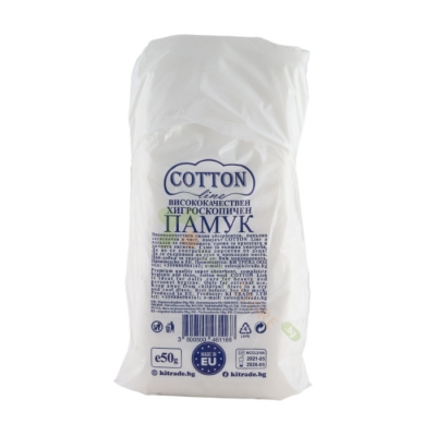 ХИГРОСКОПИЧЕН ПАМУК COTTON LINE СОФТ 50 г / COTTON LINE SOFT HYGROSCOPIC COTTON