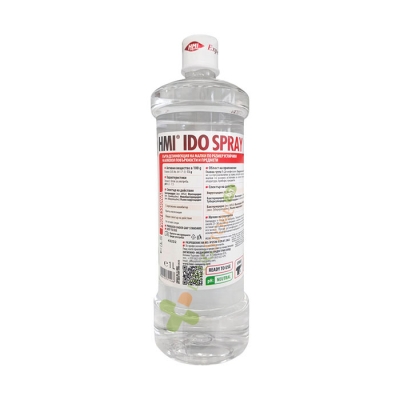 ХМИ IDO SPRAY ДЕЗИНФЕКТАНТ ЗА ПОВЪРХНОСТИ БЕЗ ХЛОР 1 л / HMI IDO SPRAY DISINFECTANT WITHOUT CHLORINE 1 l