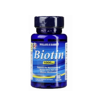 БИОТИН ( ВИТАМИН Б7 ) таблетки 1000 мкг. 100 броя / HOLLAND BARRETT BIOTIN ( VITAMIN B7 )