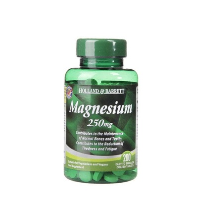 МАГНЕЗИЙ таблетки 250 мг. 200 броя / HOLLAND BARRETT MAGNESIUM