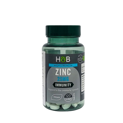 ЦИНК таблетки 25 мг 120 броя / HOLLAND & BARRETT ZINC tablets