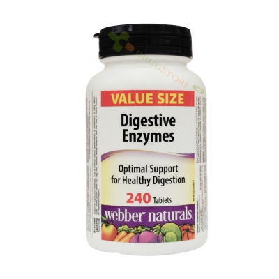 ХРАНОСМИЛАТЕЛНИ ЕНЗИМИ таблетки 240 броя / WEBBER NATURALS DIGESTIVE ENZYMES 