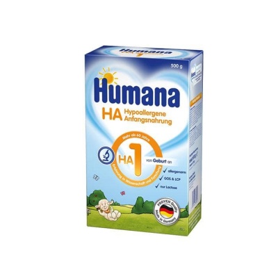 ХУМАНА 1 ХИПОАЛЕРГЕННА ФОРМУЛА ЗА КЪРМАЧЕТА 500 гр. / HUMANA 1 HA HYPOALLERGENE ANFANGSNAHRUNG