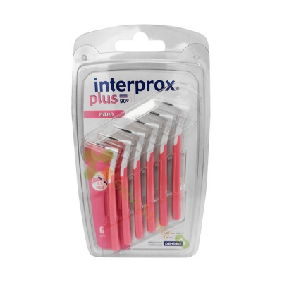 ИНТЕРДЕНТАЛНА ЧЕТКА ЗА ЗЪБИ ИНТЕРПРОКС ПЛЮС 0.6 НАНО 6 броя / DENTAID INTERPROX PLUS INTERDENTAL TOOTHBRUSH 0.6 NANO