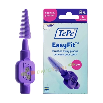ИНТЕРДЕНТАЛНА ЧЕТКА ЗА ЗЪБИ ТЕПЕ ИЗИ ФИТ M/L 6 броя / TEPE EASY FIT TOOTHBRUSH M/L 
