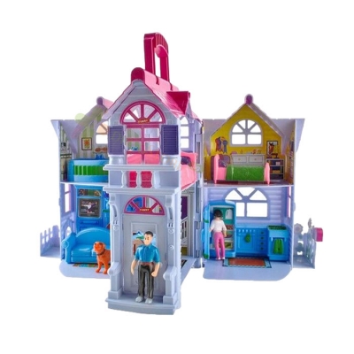 СГЪВАЕМА КЪЩА ЗА КУКЛИ С АКСЕСОАРИ ЗА ИГРА KRU22612 / ISO DOLL HOUSE