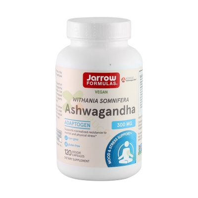 АШВАГАНДА капсули 300 мг 120 броя / JARROW FORMULAS ASHWAGANDHA