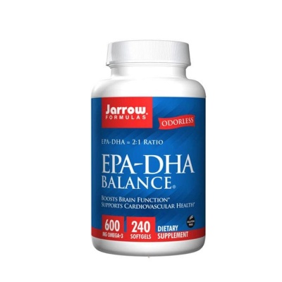 РИБЕНО МАСЛО EPA - DHA БАЛАНС софтгел капсули 600 мг. 240 броя / JARROW FORMULAS EPA - DHA BALANSE