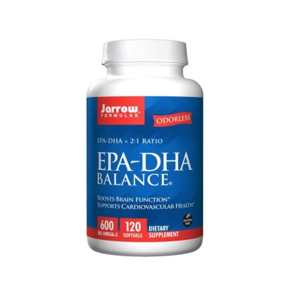 РИБЕНО МАСЛО EPA - DHA БАЛАНС софтгел капсули 600 мг. 120 броя / JARROW FORMULAS EPA - DHA BALANSE