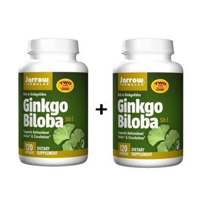 ГИНКО БИЛОБА капсули 60 мг. 2 x 120 броя / JARROW FORMULAS GINKGO BILOBA 60 mg.