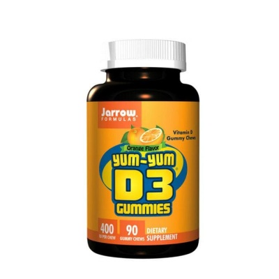 ЯМИ ЯМИ ВИТАМИН Д3 400 IU дъвчащи дражета с вкус на портокал 90 броя / JARROW FORMULAS YUM - YUM VITAMIN D3 400 IU