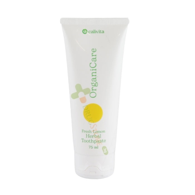 КАЛИВИТА ПАСТА ЗА ЗЪБИ ОРГАНИК ФРЕШ ЛИМОН ХЕРБАЛ 75 мл / CALIVITA INTERNATIONAL ORGANIC FRESH LEMON HERBAL TOOTHPASTE 