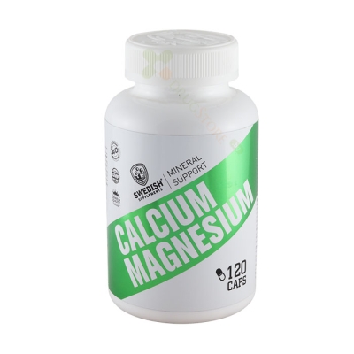 КАЛЦИЙ + МАГНЕЗИЙ капсули 120 броя / SWEDISH SUPPLEMENTS CALCIUM + MAGNESIUM