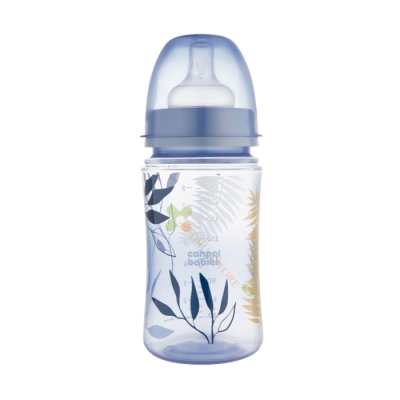 КАНПОЛ АНТИКОЛИК ШИШЕ С ШИРОКО ГЪРЛО ГОЛД СИНЬО 3 м+ 240 мл / CANPOL BABIES ANTICOLIC BOTTLE WITH WIDE NECK GOLD BLUE 3 m +